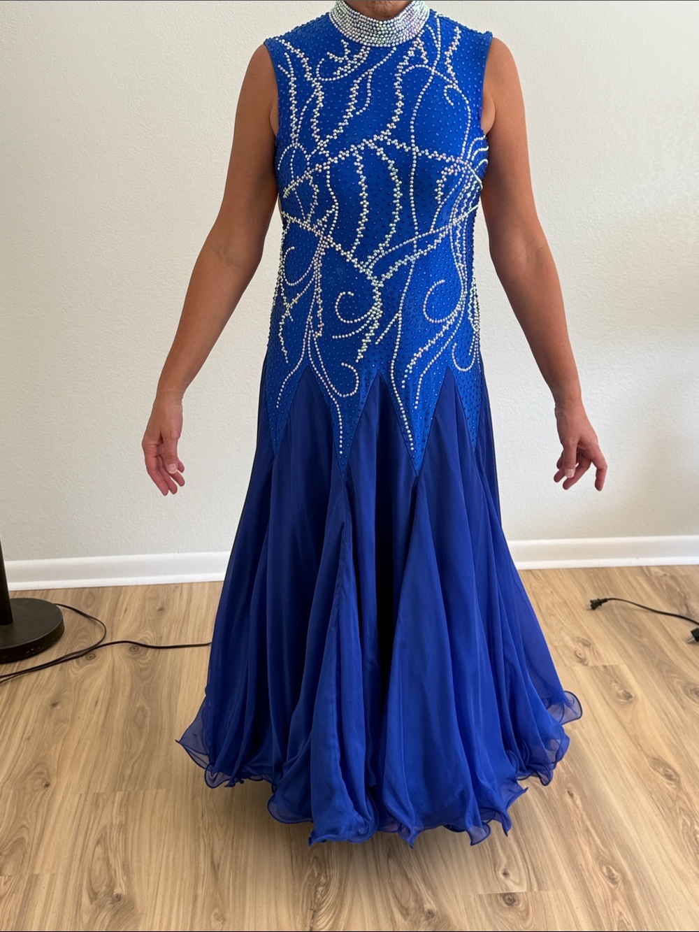 Royal Blue Embellished Ballroom Dress